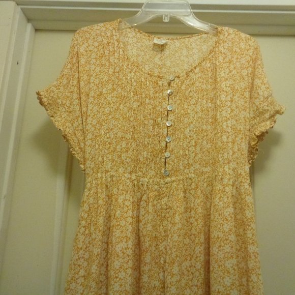 BOHO MUSTARD & FLOWERS BUY TOGETHER COUNTRY DRESS M/L - Picture 5 of 7